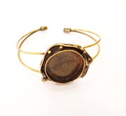 Bracelet Blanks Bangle Blanks Cuff Blanks Adjustable Bracelet Blank Antique Bronze Plated Brass (25mm Blanks ) G7622