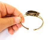 Bracelet Blanks Bangle Blanks Cuff Blanks Adjustable Bracelet Blank Antique Bronze Plated Brass (25mm Blanks ) G7622