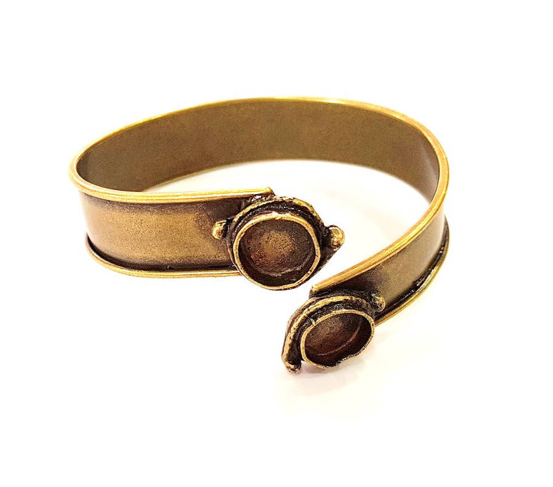 Bracelet Blanks Bangle Blanks Cuff Blanks Adjustable Bracelet Blank Antique Bronze Plated Brass (2 Pcs 10mm Blanks ) G7623