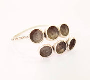 Bracelet Blanks Bangle Blanks Cuff Blanks Adjustable Bracelet Blank Antique Silver Plated Brass (6 Pcs 10mm Blanks ) G7625