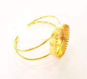 Bracelet Blanks Bangle Blanks Cuff Blanks Adjustable Bracelet Blank Gold Plated Brass (35mm Blanks ) G7634