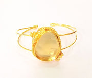 Bracelet Blanks Bangle Blanks Cuff Blanks Adjustable Bracelet Blank Gold Plated Brass (25x18mm Blanks ) G7639