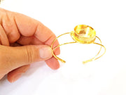 Bracelet Blanks Bangle Blanks Cuff Blanks Adjustable Bracelet Blank Gold Plated Brass (24mm Blanks ) G7640