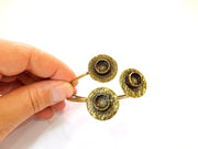 Bracelet Blanks Bangle Blanks Cuff Blanks Adjustable Bracelet Blank Antique Bronze Plated Brass ( 10mm Blanks ) G7643