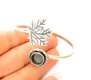 Bracelet Blanks Bangle Blanks Cuff Blanks Adjustable Bracelet Blank Antique Silver Plated Brass ( 10mm Blanks ) G7651