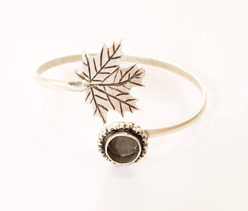 Bracelet Blanks Bangle Blanks Cuff Blanks Adjustable Bracelet Blank Antique Silver Plated Brass ( 10mm Blanks ) G7651