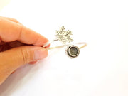 Bracelet Blanks Bangle Blanks Cuff Blanks Adjustable Bracelet Blank Antique Silver Plated Brass ( 10mm Blanks ) G7651