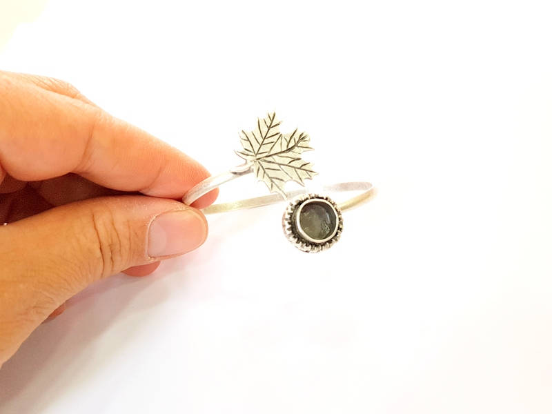 Bracelet Blanks Bangle Blanks Cuff Blanks Adjustable Bracelet Blank Antique Silver Plated Brass ( 10mm Blanks ) G7651