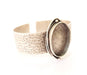 Bracelet Blanks Bangle Blanks Cuff Blanks Adjustable Hammered Bracelet Blank Antique Silver Plated Brass ( 30x22mm Blanks ) G8343