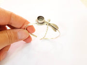 Bracelet Blanks Bangle Blanks Cuff Blanks Adjustable Bracelet Blank Antique Silver Plated Brass ( 10mm Blanks ) G8193