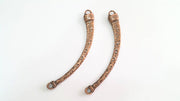 2 Antique Copper Necklace Bar Connector Pendant  (89x10mm) G7662