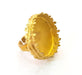Raw Brass Ring Blank Bezel Settings Cabochon Base Mountings Adjustable (25mm blank ) G10457