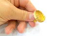Raw Brass Ring Blank Bezel Settings Cabochon Base Mountings Adjustable (25mm blank ) G10457