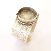 Bracelet Blanks Bangle Blanks Cuff Blanks Adjustable Hammered Bracelet Blank Antique Silver Plated Brass ( 30mm Blanks ) G7676