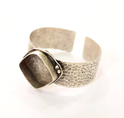 Bracelet Blanks Bangle Blanks Cuff Blanks Adjustable Hammered Bracelet Blank Antique Silver Plated Brass ( 22mm Blanks ) G7680