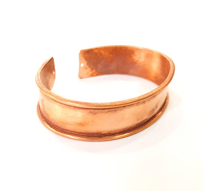 Raw Copper Bracelet Blanks Bangle Blanks Cuff Blanks Adjustable Bracelet Blank ( 15mm ) G8198