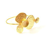 Gold Bangle Blanks Bracelet Blanks Cuff Blanks Adjustable Bracelet Blank Gold Plated Brass (14mm Blanks ) G7691