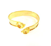 Gold Bangle Blanks Bracelet Blanks Cuff Blanks Adjustable Bracelet Blank Gold Plated Brass (10mm Blanks ) G7700