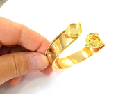 Gold Bangle Blanks Bracelet Blanks Cuff Blanks Adjustable Bracelet Blank Gold Plated Brass (10mm Blanks ) G7700
