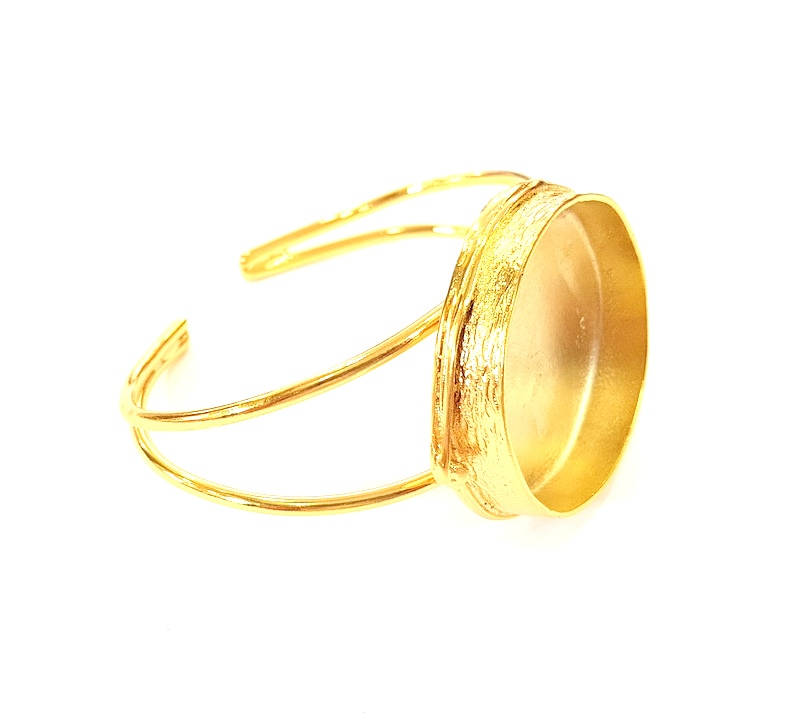 Gold Bangle Blanks Bracelet Blanks Cuff Blanks Adjustable Bracelet Blank Gold Plated Brass (35mm Blanks ) G7702