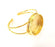Gold Bangle Blanks Bracelet Blanks Cuff Blanks Adjustable Bracelet Blank Gold Plated Brass (35mm Blanks ) G7702