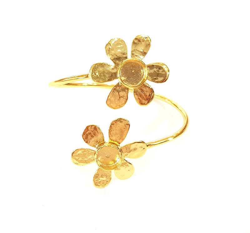 Gold Bangle Blanks Bracelet Blanks Cuff Blanks Adjustable Bracelet Blank Gold Plated Brass (10mm Blanks ) G9877