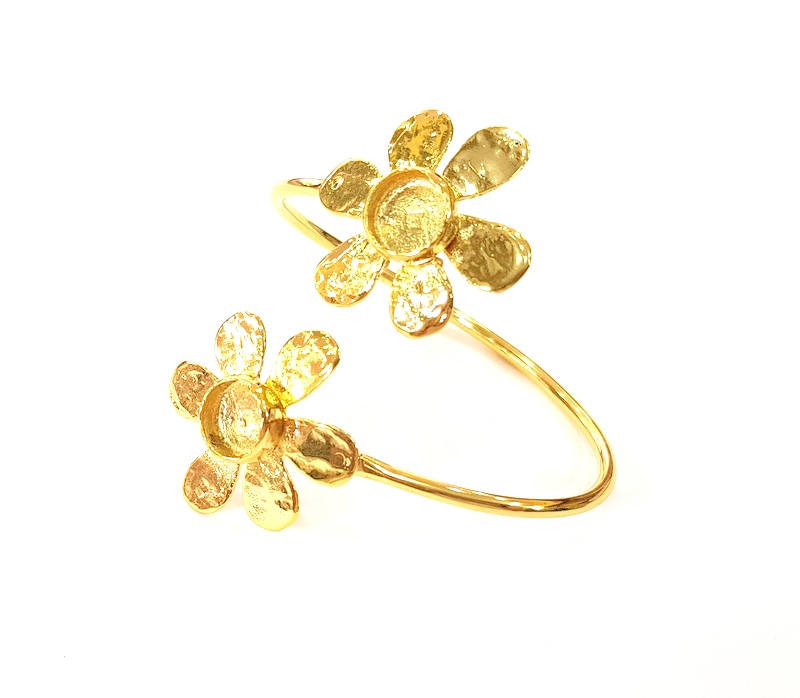 Gold Bangle Blanks Bracelet Blanks Cuff Blanks Adjustable Bracelet Blank Gold Plated Brass (10mm Blanks ) G9877