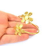 Gold Bangle Blanks Bracelet Blanks Cuff Blanks Adjustable Bracelet Blank Gold Plated Brass (10mm Blanks ) G9877