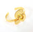 Gold Bangle Blanks Bracelet Blanks Cuff Blanks Adjustable Bracelet Blank Gold Plated Brass (14mm Blanks ) G7705
