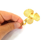 Gold Bangle Blanks Bracelet Blanks Cuff Blanks Adjustable Bracelet Blank Gold Plated Brass (14mm Blanks ) G7705