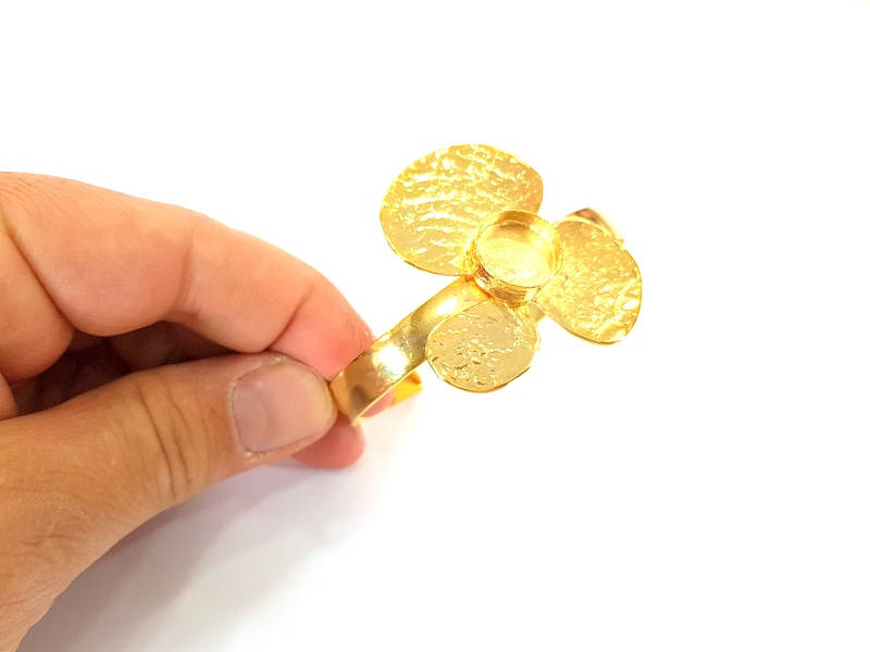 Gold Bangle Blanks Bracelet Blanks Cuff Blanks Adjustable Bracelet Blank Gold Plated Brass (14mm Blanks ) G7705