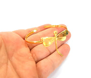 Gold Bangle Blanks Bracelet Blanks Cuff Blanks Adjustable Bracelet Blank Gold Plated Brass (10mm Blanks ) G7706