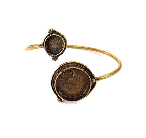 Bracelet Blanks Bangle Blanks Cuff Blanks Adjustable Bracelet Blank Antique Bronze Plated Brass ( 20mm and 10mm Blanks ) G7717