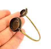 Bracelet Blanks Bangle Blanks Cuff Blanks Adjustable Bracelet Blank Antique Bronze Plated Brass ( 20mm and 10mm Blanks ) G7717
