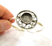 Silver Bracelet Blanks Bangle Blanks Cuff Blanks Adjustable Bracelet Blank Antique Silver Plated Brass ( 16mm Blanks ) G7732