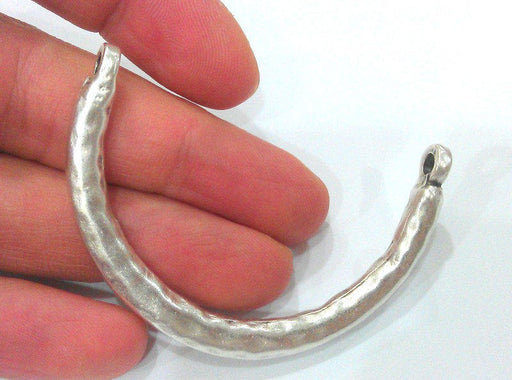 2 Pcs Bangle Bracelet Components Antique Silver Plated Metal  Bracelet For Your Craft , Findings  G12637