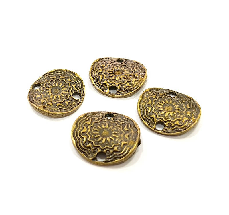 10 Antique Bronze Connector Pendant (15x15mm) G7748