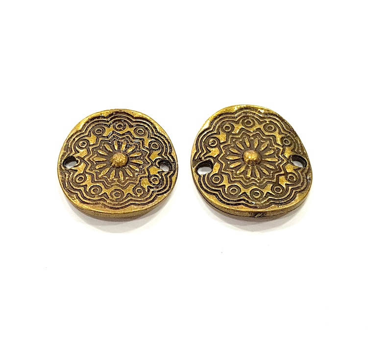 4 Antique Bronze Connector Pendant (22x20mm) G7749
