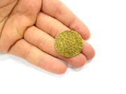 Antique Bronze Hammered Pendant Antique Bronze Plated Brass (30mm) G7750