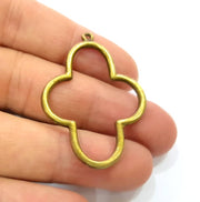 2 Antique Bronze Pendant Antique Bronze Charms  (47x32mm) G7751