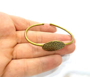 Bracelet Blanks Bangle Blanks Cuff Blanks Adjustable Bracelet Blank Antique Bronze Plated Brass ( 25x18mm Blanks ) G7752