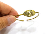 Bracelet Blanks Bangle Blanks Cuff Blanks Adjustable Bracelet Blank Antique Bronze Plated Brass ( 25x18mm Blanks ) G7752