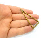 2 Triangle Charm Antique Bronze Pendant Antique Bronze Triangle Pendant (65x25mm) G7756