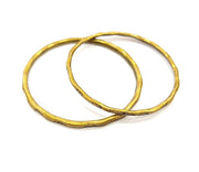 2 Antique Bronze Large Circle Connector Pendant (68mm) G7757