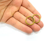 10 Pcs Antique Bronze Circle Connector Pendant (22mm) G7745