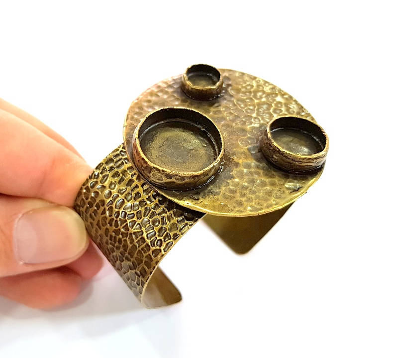 Hammered Bracelet Blanks Bangle Blanks Cuff Blanks Adjustable Bracelet Blank Antique Bronze Plated Brass (20mm,14mm,10mm Blanks) G7762