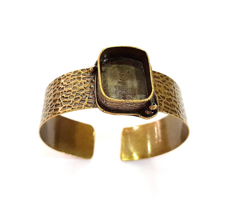Hammered Bracelet Blanks Bangle Blanks Cuff Blanks Adjustable Bracelet Blank Antique Bronze Plated Brass (25x18mm Blanks) G7763