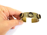 Bracelet Blanks Bangle Blanks Hammered Cuff Blanks Adjustable Bracelet Blank Antique Bronze Plated Brass (14mm Blanks) G7764