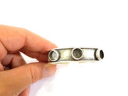 Bracelet Blanks Bangle Blanks Cuff Blanks Adjustable Bracelet Blank Antique Silver Plated Brass ( 10mm Blanks ) G7767