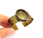 Hammered Bracelet Blanks Bangle Blanks Cuff Blanks Adjustable Bracelet Blank Antique Bronze Plated Brass (30x22mm Blanks) G8845